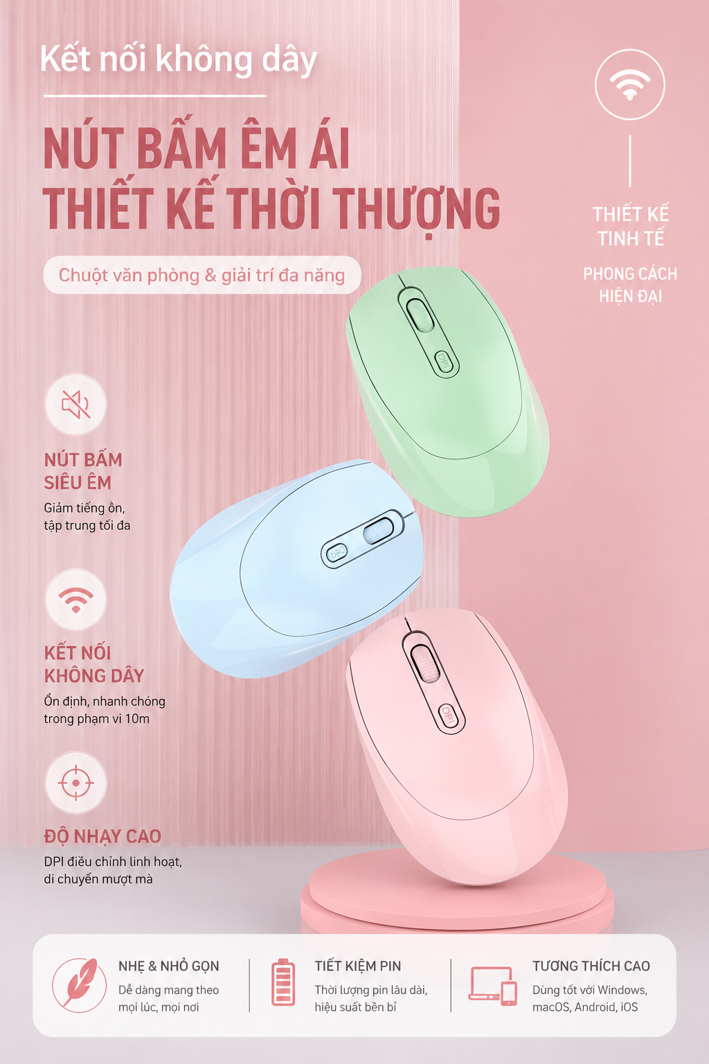 Nhiều màu sắc thời trang